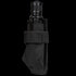 The Condor Flashlight Pouch, in black nylon with a Velcro strap, securely holds your flashlight—perfect for EDC or Law Enforcement—displayed here against a white background.